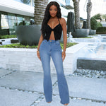 Sexy High Wist Wide Leg Jean Pant