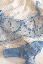 Heart Sheer Corset Lingerie set