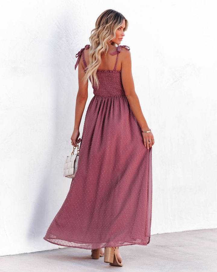 Square Neck Strappy Sleeveless High Waist Maxi Dress