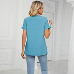 Short Sleeve V Neck T Shirt Top