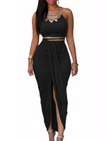 Sleeveless Round Neck High Waist Maxi Dress