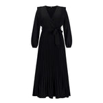 Long Ruffle Sleeve Waist Tie Loose Maxi Dress