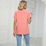 Short Sleeve V Neck T Shirt Top