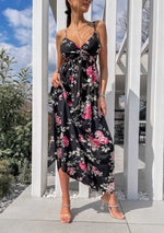 Spaghetti Strap Sleeveless High Waist Maxi Dress