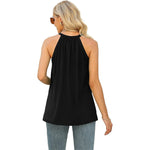 Casual Sleeveless Strap Round Neck Loose Tank Top