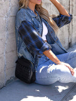 Casual Turn Down Collar Long Sleeve Jean Jacket