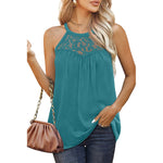 Casual Sleeveless Strap Round Neck Loose Tank Top