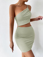 Sexy Sleeveless Backless Cut Out Solid Bodycon Midi Dress