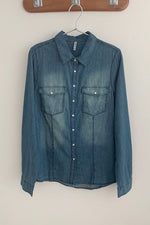 Retro Western Denim Shirt