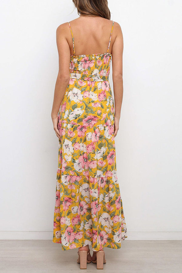 Love In The Air Tiered Floral Maxi Dress