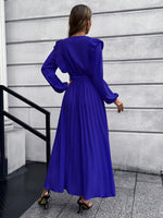 Long Ruffle Sleeve Waist Tie Loose Maxi Dress