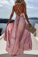 Satin Slit Slip Maxi Dress