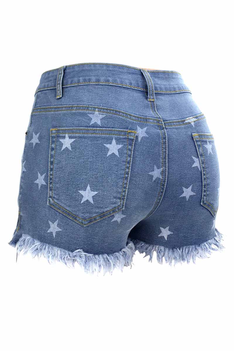 Cute Star Denim Shorts