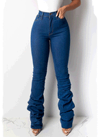 Women's Jeans Washed Pocket Slim Fit Jeans