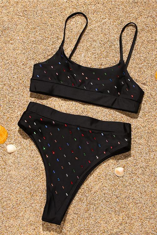 Blingbling High Waist Bikini Set