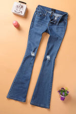 Broken Hole Bell Jeans