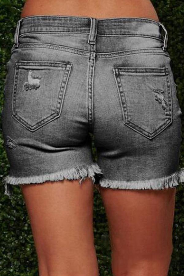 Florcoo On-trend Ripped Sexy Denim Shorts