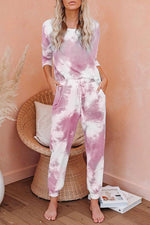 Tie-dye Long Sleeve Two-piece Set