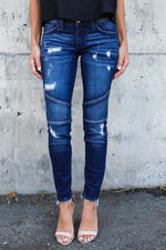 Ripped Stretch Jeans With Vintage