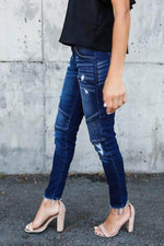 Ripped Stretch Jeans With Vintage