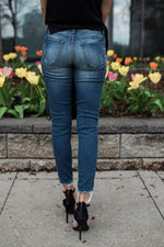 Ripped Stretch Jeans With Vintage