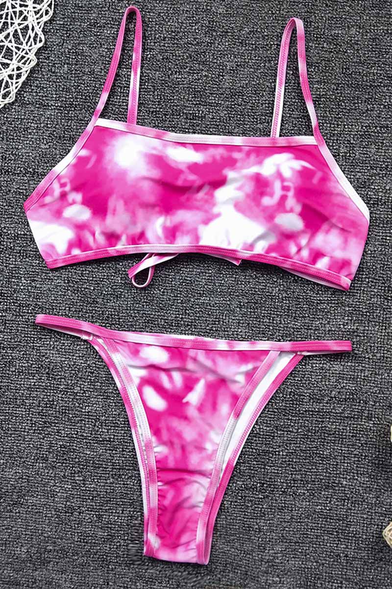 Florcoo Tie-dye Print Bikini Set (2 Colors )