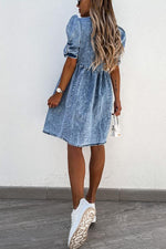 Sedona Cotton Denim Babydoll Dress