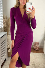 Novakiki Classy and Confident Wrap Midi Dress