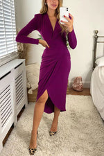 Novakiki Classy and Confident Wrap Midi Dress