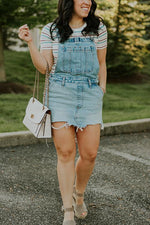 Basic Denim Overall Mini Dress