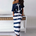 Casual Slim Sexy Slash 2 Pieces Off Shoulder Blouse Skirt Set