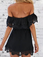 Women's Dresses One-Shoulder Lace Mini Dress