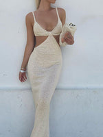 Women's Dresses Sexy Cutout Backless Slip Maxi Dress