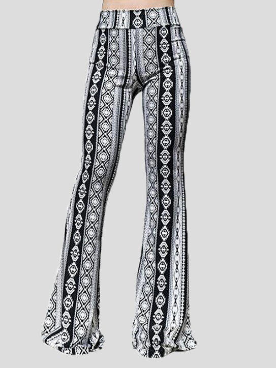 Women's Pants Casual Printed Wide-Leg Flared Pants