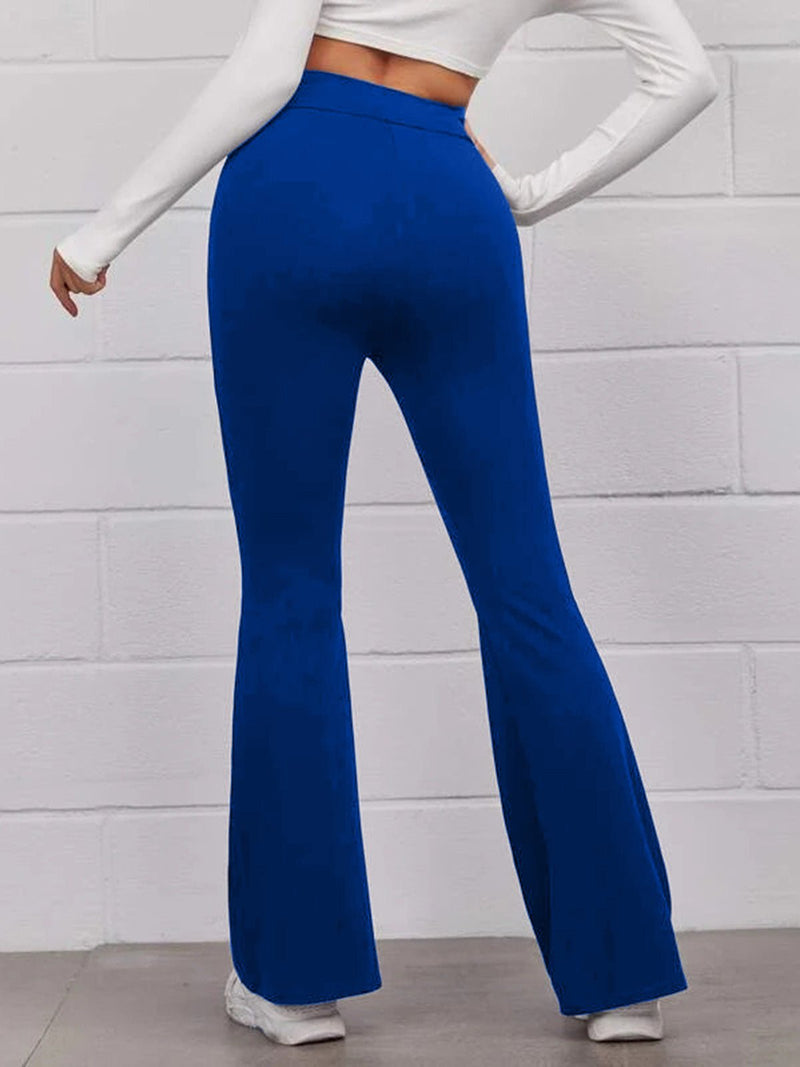 Women's Pants High Waist Slim Slightly Flared Casual Pants