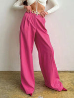 Women's Pants Straight High Waist Floor Dragging Casual Wide Leg Pants