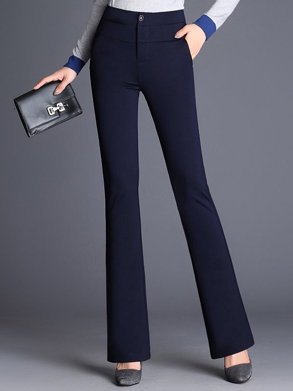 Women's Pants Straight Stretch Casual Flared Trousers