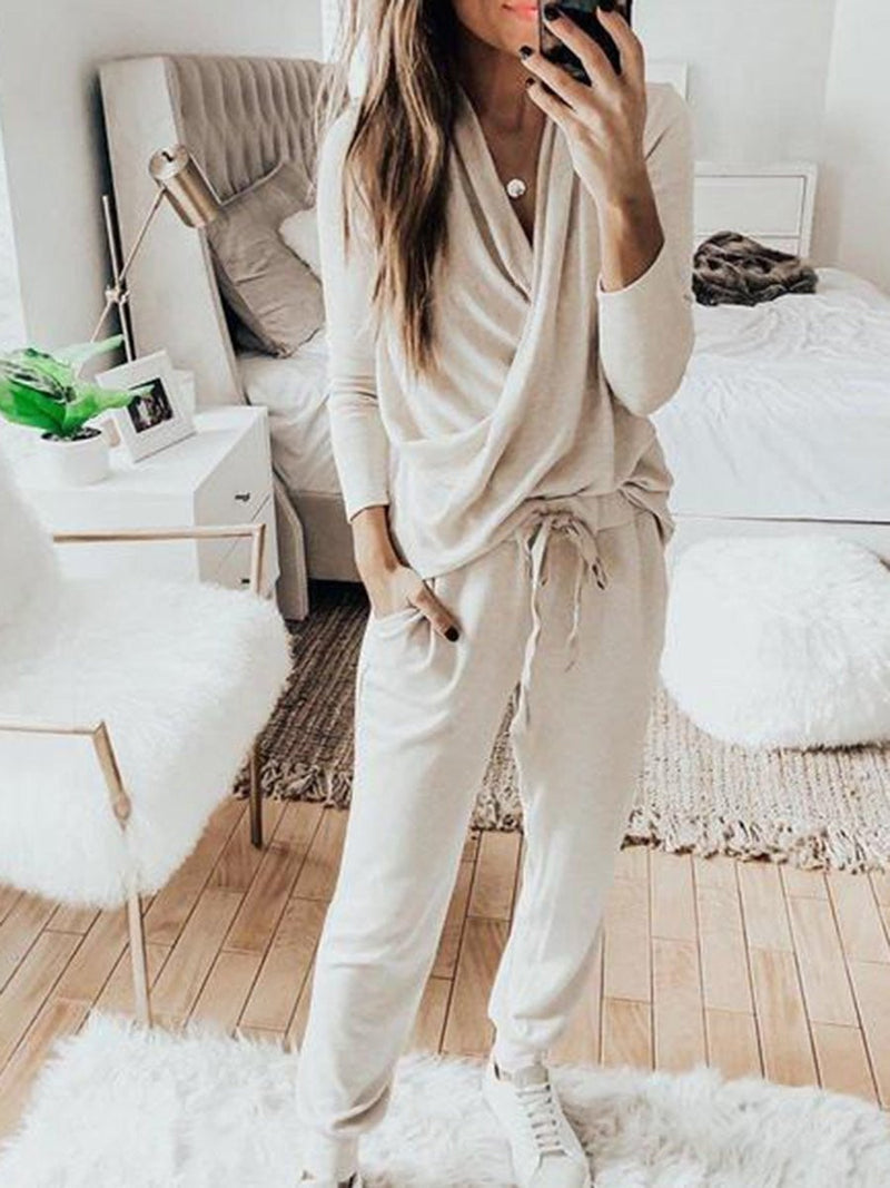 Women's Sets Long Sleeve Trousers Casual Two-Piece Suit