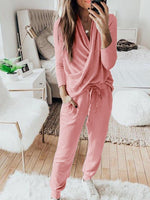 Women's Sets Long Sleeve Trousers Casual Two-Piece Suit