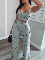 Women's Sets Star Print Tank Top & Pants Casual Two-Piece Set