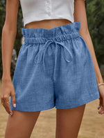 Women's Shorts Loose High Waist Lace Up Wide Leg Shorts