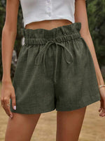 Women's Shorts Loose High Waist Lace Up Wide Leg Shorts