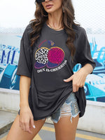 Women's T-Shirts Casual Mid Sleeve Cotton Printed T-Shirt