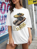 Women's T-Shirts Classic Mid Sleeve Printed T-Shirt